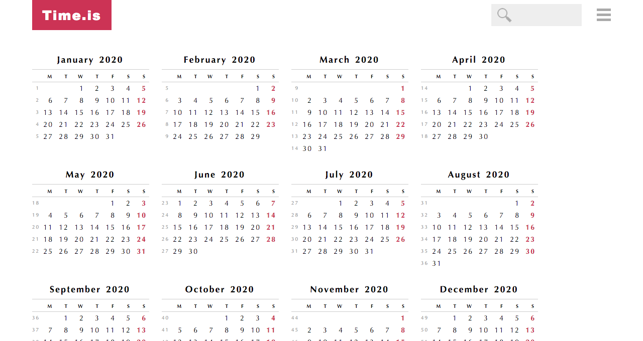 17 Agustus 2020 Kalender Calendar