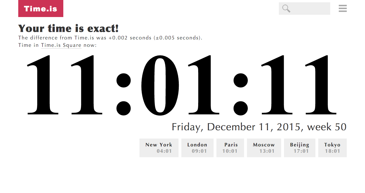 exact time clock